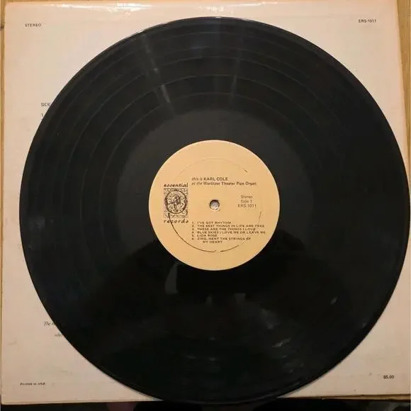 EXTEMELY RARE THIS IS KARL COLE AUTOGRAPHED VINYL LP JUNE 1973
